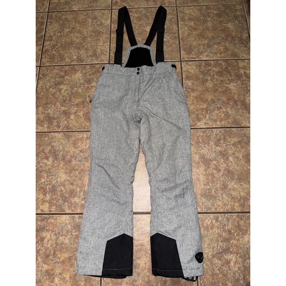 Killtec Jackets & Blazers - Killtec Womens Grey Heather Ski Pants Snow Bibs Suspenders Size 8 Winter Snow